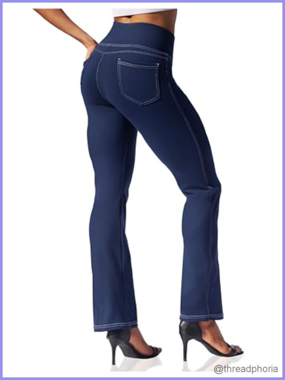 Flare Yoga Pants Women Bootcut with Pockets High Rise Tummy Control Casual
